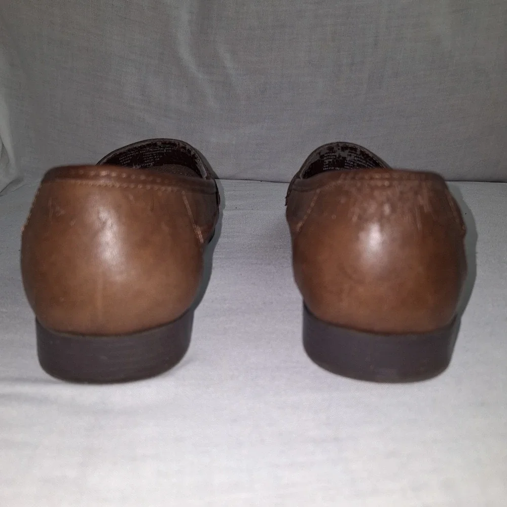 GIORGIO BRUTINI MENS SHOE 9 M WOVEN BARTELL‎ KILTED TASSEL LOAFER NWOB BROWN